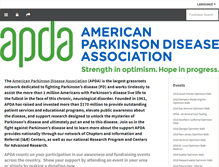 Tablet Screenshot of apdaparkinson.donordrive.com