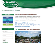 Tablet Screenshot of cincyconcours.donordrive.com