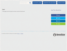 Tablet Screenshot of bbrfoundation.donordrive.com